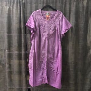 Johnny Was size Large faded purple cotton dress